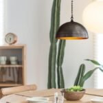 Set 2 Of Dome Pendant Light for kitchen, Dome Pendant Lights Kitchen, Pendant Light For Kitchen Island, Pendant light Black hammered Brass lights