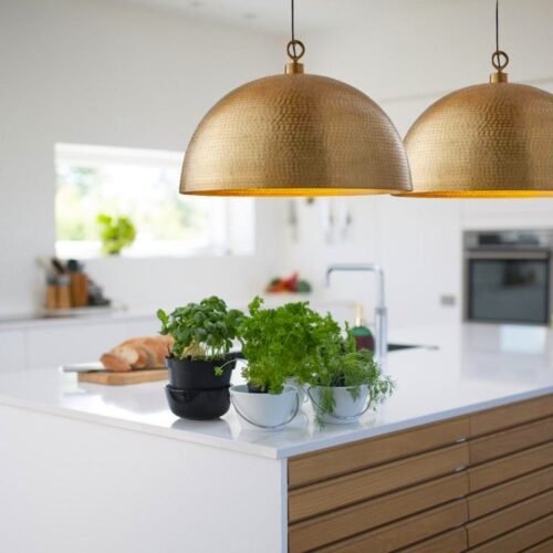 Set of 2 Dome Pendant Light For Kitchen, Hammered Brass Pendant Light for kitchen, Dome Pendant Light, Dome Pendant Lights Kitchen, Pendant Lights For Kitchen Island