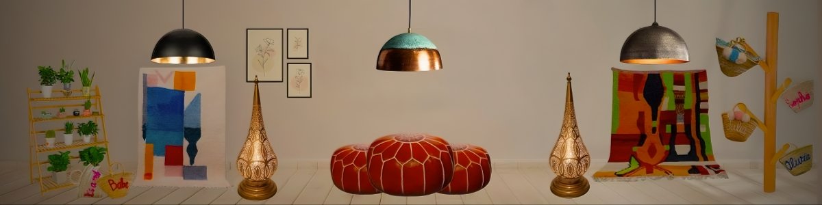 Handmade Moroccan Goods l Moroccan Lamp Shades Moroccan Poufs l Moroccan Rugs l eMoroccan.
