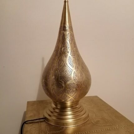 Marrakesh Table Copper Brass Lamp, Moroccan Table Floor lamp night light brass decoration lighting Lampshade - Teardrop Lamp.