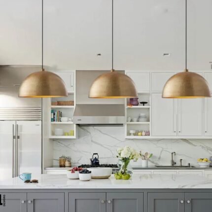 Hammered Brass Dome Pendant Light + Reviews