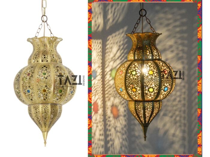 Moroccan Brass Ceiling Light, Moroccan Lanterns, Lovely Pendant Light, Morocco Lamp shades