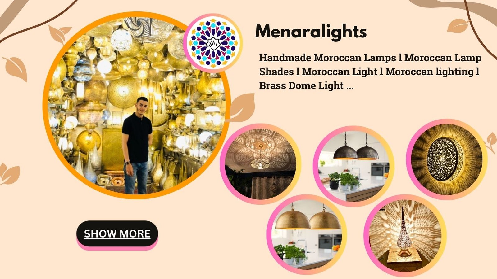 Handmade Moroccan Lamps l Moroccan Lamp Shades l Moroccan Light l Moroccan lighting l Brass Dome Light