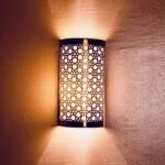Set of 2 Moroccan wall lights sconce, exterior interior wall sconce, shade wall light, brass wall light