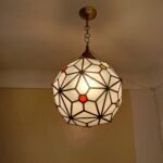 Milky glass light Moroccan Lamp, Hanging Light glass, Moroccan lantern, glass Ceiling Light fixtures, Brass and Glass Moroccan Light Pendant