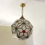 Milky glass light Moroccan Lamp, Hanging Light glass, Moroccan lantern, glass Ceiling Light fixtures, Brass and Glass Moroccan Light Pendant