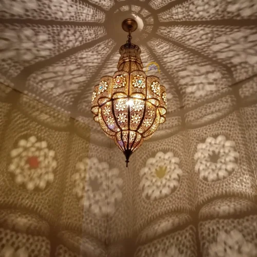 Moroccan Brass Pendant Light Chandelier, Moroccan Pendant Light, Morocco Lamp, Hanging Lamp Shade, Moroccan lantern Pendant Light, Ceiling Light fixture Fan