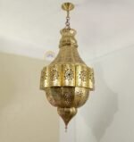 Moroccan Brass Pendant Light - Handmade Hanging Lantern Chandelier - Brass Hanging Light- Marrakesh Lighting Chandelier