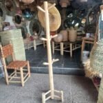 Handcrafted Scandinavian Organizer Wood Coat Rack - Rustic Solid Pine Standing Coat Hanger Organizer - Porte Manteau Scandinave en bois - Image 5