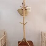 Handcrafted Scandinavian Lemon Wood Coat Rack - Rustic Solid Pine Standing Coat Hanger & Organizer Hall, Porte Manteau Scandinave en bois