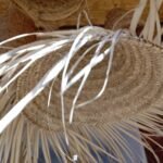 Handmade Straw Parasol Pendant Light Palm Leaf - Boho Rustic Lampshade Parasole suspension lampe en paille Marocaine suspension paille - Image 4