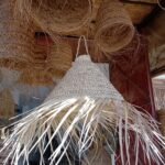 Handmade Straw Parasol Pendant Light Palm Leaf - Boho Rustic Lampshade Parasole suspension lampe en paille Marocaine suspension luminaire