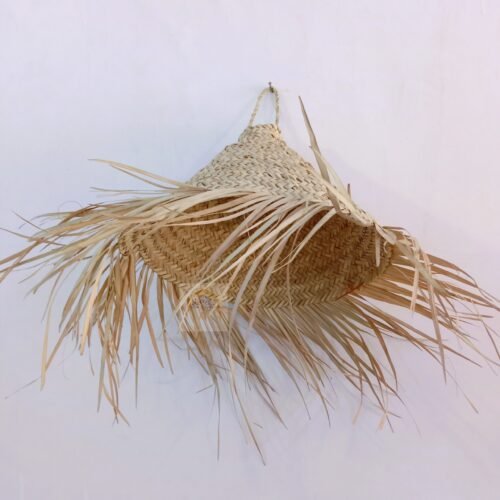 Handmade Straw Parasol Pendant Light Palm Leaf - Boho Rustic Lampshade Parasole suspension lampe en paille Marocaine suspension luminaire