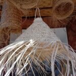 Handmade Straw Parasol Pendant Light Palm Leaf - Boho Rustic Lampshade Parasole suspension lampe en paille Marocaine suspension paille - Image 3
